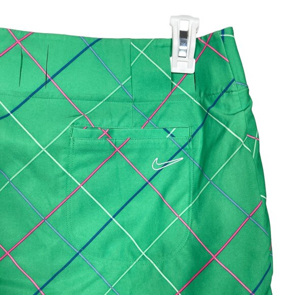 Nike Golf Reversible Skirt Womens 4 Green Plaid Shell Lightweight Preppy Active - Picture 10 of 16